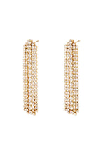 Afbeelding in Gallery-weergave laden, Goudkleurige Oorbellen, feestelijke en elegante oorbellen van roestvrij staal met kleine glanzende kraaltjes. Perfecte oorbellen voor een feest! Wat een prachtige statement oorbellen.