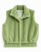Load image into Gallery viewer, Bodywarmer Faux Fur Appeltjesgroen