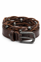 Afbeelding in Gallery-weergave laden, Lederen Riem Braided Donkerbruin
