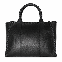 Load image into Gallery viewer, Lederen Tas Luxe Tote Bag Zwart