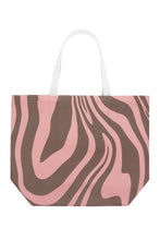 Load image into Gallery viewer, Big Shopper Zebra van Canvas in Roze en Bruin