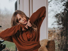 Afbeelding in Gallery-weergave laden, Cardigan Overslag Narvik Cinnamon