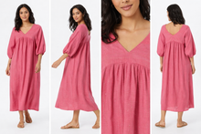 Afbeelding in Gallery-weergave laden, Jurk Maxi Wafelkatoen Paillet Roze