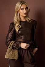 Load image into Gallery viewer, Kleine Glitter Gala Tas – Champagne. Voeg een vleugje glamour toe aan elke avond met deze schitterende glitter gala tas in een elegante champagnekleur.