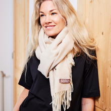 Load image into Gallery viewer, SOXS Uniseks Sjaal Offwhite Merino Wol