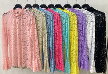 Afbeelding in Gallery-weergave laden, Top Kant Volant Lange Mouw Diverse Kleuren