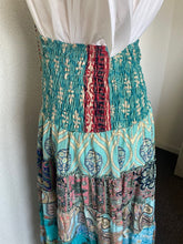 Afbeelding in Gallery-weergave laden, Maxi Rok Patchwork Boho Blue
