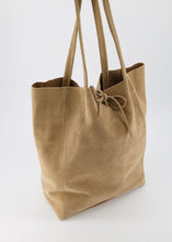 Afbeelding in Gallery-weergave laden, Lederen Shopper Tas Mia Suède Zand