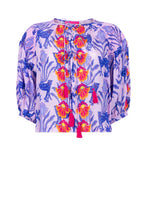 Afbeelding in Gallery-weergave laden, Place du Soleil Blouse Floral Embroidery Lila