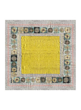 Load image into Gallery viewer, Sjaal Rafella Yellow is een prachtige vierkante sjaal van de Moment Amsterdam Collectie in de multi kleuren taupe, geel en aquablauw. Sjaal met item referentie 22.203.25 heeft de afmeting 120cm x 120cm en geeft jouw outfit net wat extra's. Met deze sjaal maak jij jouw outfit helemaal compleet.