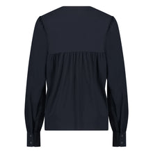 Load image into Gallery viewer, Blouse Liza van Jane Lushka heeft een vrouwelijk silhouet, een V-hals, lange mouwen met knoopjes op de manchetten. Liza blouse is geschikt voor verschillende gelegenheden.