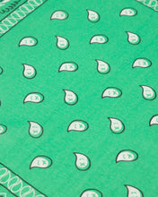 Load image into Gallery viewer, Veelzijdige Sjaal van Astrid Groot is een leuke sjaal met print. Een leuke accessoire om op verschillende manieren te dragen, om je nek, in het haar of aan een tas. Deze sjaal is in verschillende kleuren verkrijgbaar: Kelly Green, Geel, Jeansblauw, Fuchsia.