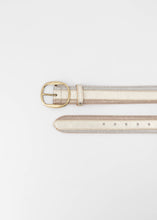 Afbeelding in Gallery-weergave laden, Lederen Riem Louise Beige Metallic