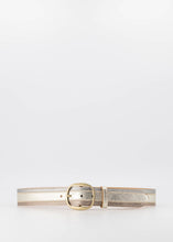 Afbeelding in Gallery-weergave laden, Lederen Riem Louise Beige Metallic