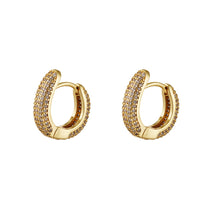 Afbeelding in Gallery-weergave laden, Oorbellen Round Goud met Zirkonia