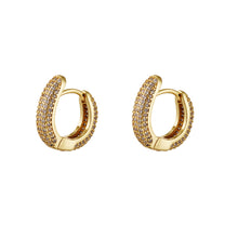 Afbeelding in Gallery-weergave laden, Oorbellen Round met Zirkonia