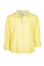 Load image into Gallery viewer, Gestreepte Blouse van Dame Blanche, Blouse Food A91 Tropez is een prachtige wijde blouse met kraag en knoopjes. De blouse heeft een klassieke look, maar door het wijdere model heeft het ook een speelse look.