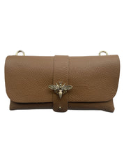 Afbeelding in Gallery-weergave laden, Lederen Tas Clutch Bee Bruin