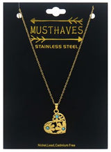 Afbeelding in Gallery-weergave laden, Ketting Heart &amp; Flowers Turquoise

