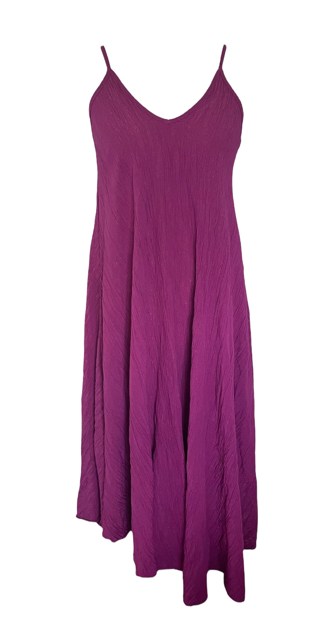 Jurk Maxi Shimmer & Shine Asymmetrisch Fuchsia