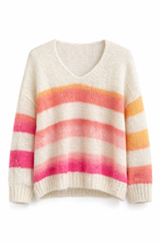 Afbeelding in Gallery-weergave laden, Trui Gestreept Pink/Coral
