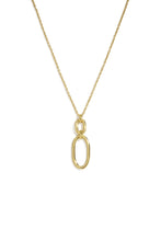 Afbeelding in Gallery-weergave laden, Ketting Hanger Ovaal. Deze elegante goudkleurige schakel ketting met een ovale hanger, is een ware statement piece.
