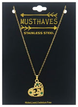 Afbeelding in Gallery-weergave laden, Ketting Heart &amp; Flowers Jade
