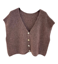 Load image into Gallery viewer, Oversized Vest Juul Mouwloos Bruin
