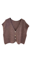 Afbeelding in Gallery-weergave laden, Oversized Vest Juul Mouwloos Bruin
