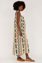 Load image into Gallery viewer, Jurk Maxidress Aztec Zwart/Roze
