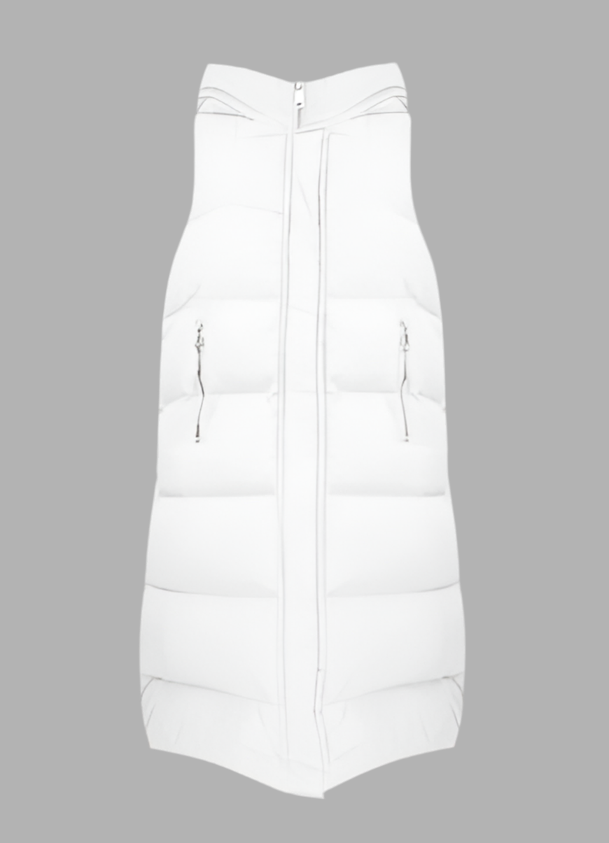 Lange Bodywarmer Offwhite