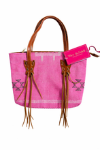 Afbeelding in Gallery-weergave laden, Place du Soleil Bag Canvas Leather Pink
