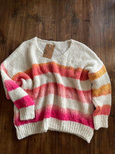 Afbeelding in Gallery-weergave laden, Trui Gestreept Pink/Coral
