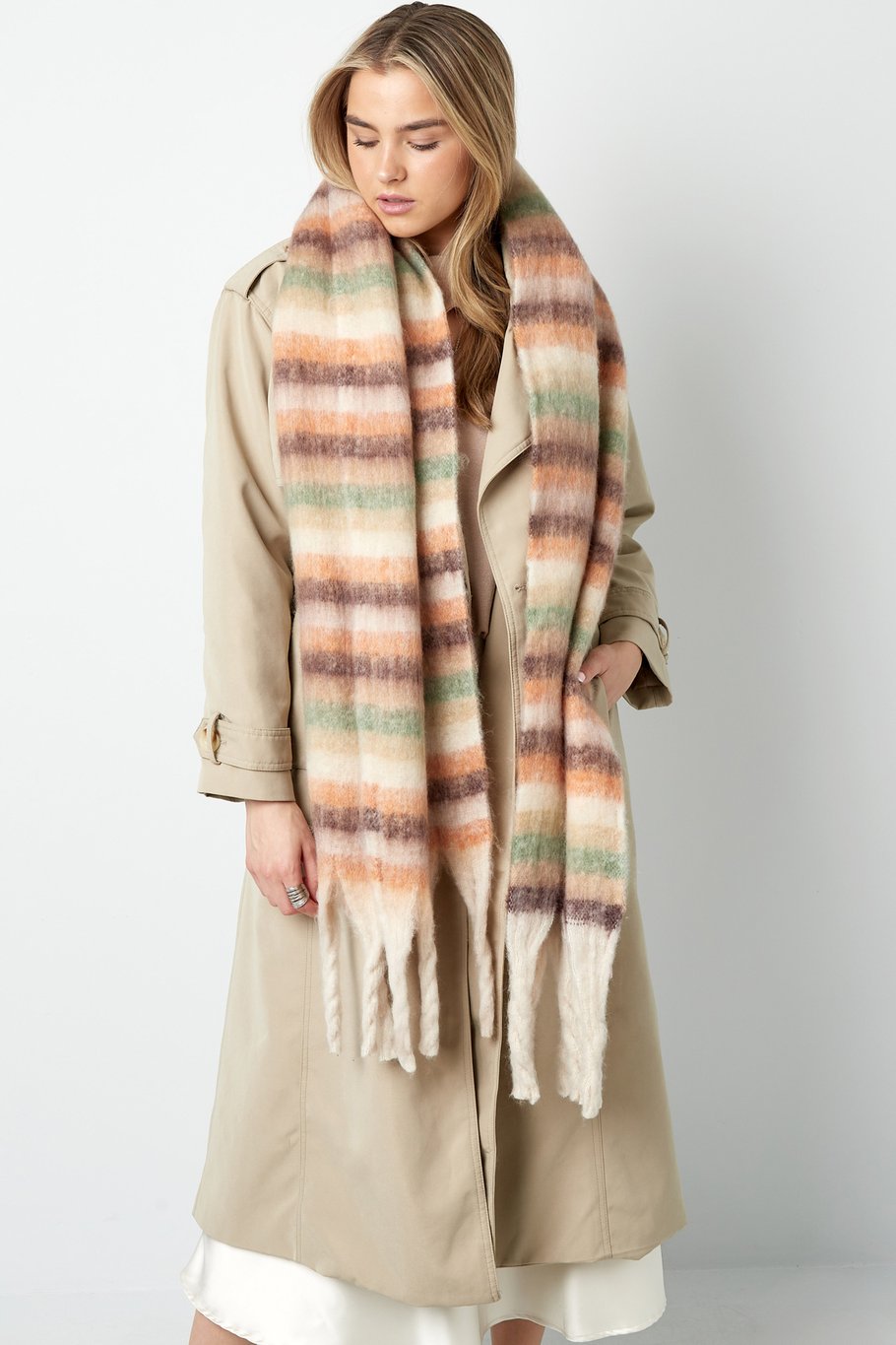 Yehwang Sjaal Striped Winter