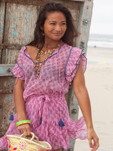 Load image into Gallery viewer, Place du Soleil Rosa Flower Chiffon Skirt
