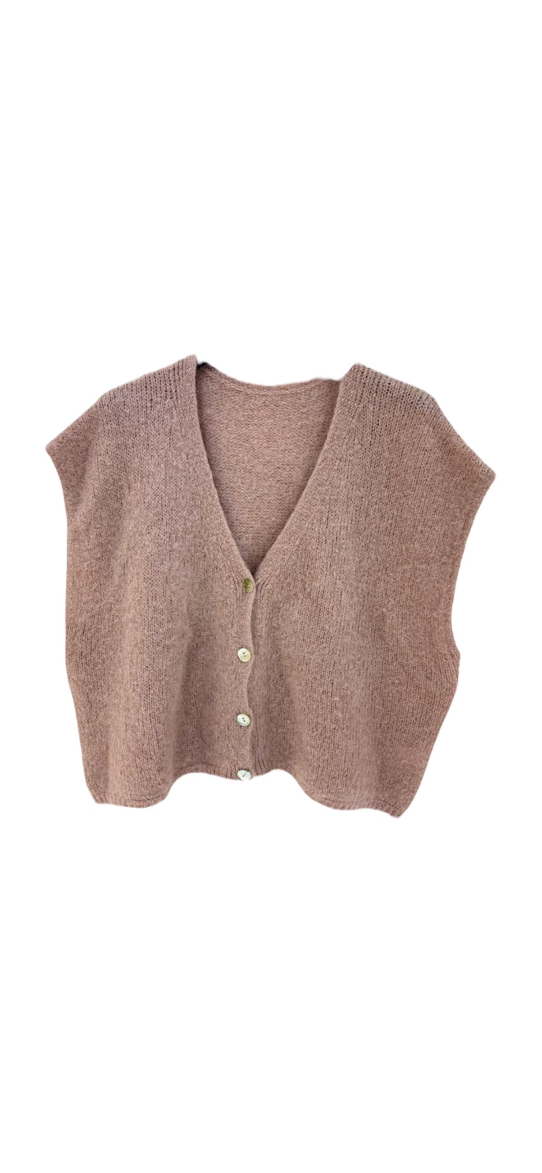 Oversized Vest Juul Mouwloos Oudroze