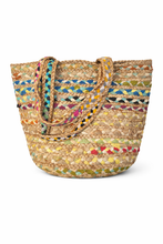 Afbeelding in Gallery-weergave laden, Strandtas Sisal Color Ribbon Recht

