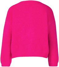 Afbeelding in Gallery-weergave laden, Felroze Vest Grande Chic in de kleur Fuchsia. Vest met ronde hals, lange mouwen en knoopjes. Super Zacht Vest en Trui ineen, nu al een bestseller! 
Grande Chic Vest is verkrijgbaar in verschillende kleuren.
