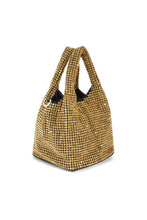 Load image into Gallery viewer, Kleine Glitter Gala Tas – Champagne. Voeg een vleugje glamour toe aan elke avond met deze schitterende glitter gala tas in een elegante champagnekleur.
