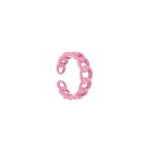 Load image into Gallery viewer, Roze Ring Schakel Color is een trendy ring, one size, past iedereen. Deze ring is in verschillende kleuren verkrijgbaar: Blauw, Wit, Paars, Roze.
