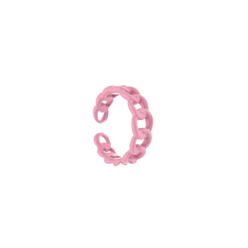 Roze Ring Schakel Color is een trendy ring, one size, past iedereen. Deze ring is in verschillende kleuren verkrijgbaar: Blauw, Wit, Paars, Roze.