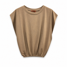 Afbeelding in Gallery-weergave laden, Superleuk Ballon T-shirt van Mooij. Deze cropped top met elastieken band is een echte must-have en verkrijgbaar in verschillende kleuren. Een comfortabele top met kap mouwen, geschikt voor maten S t/m XL
