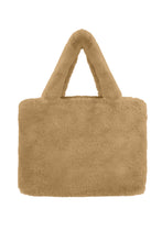 Afbeelding in Gallery-weergave laden, Tas Faux Fur in Camel, tas heeft een magneetsluiting. Deze tas is dé perfecte must have voor jou!
