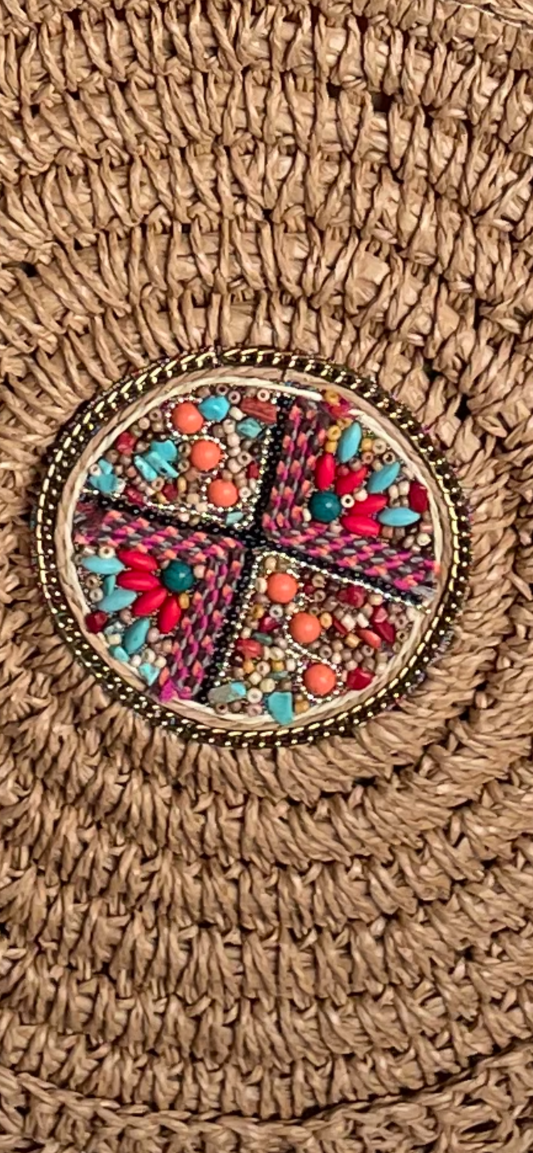 Round Beach Bag Brown