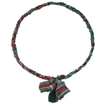 Afbeelding in Gallery-weergave laden, Ketting van gevlochten stof. Ketting is verkrijgbaar in verschillende kleuren: bruin, blauw en groen. 
