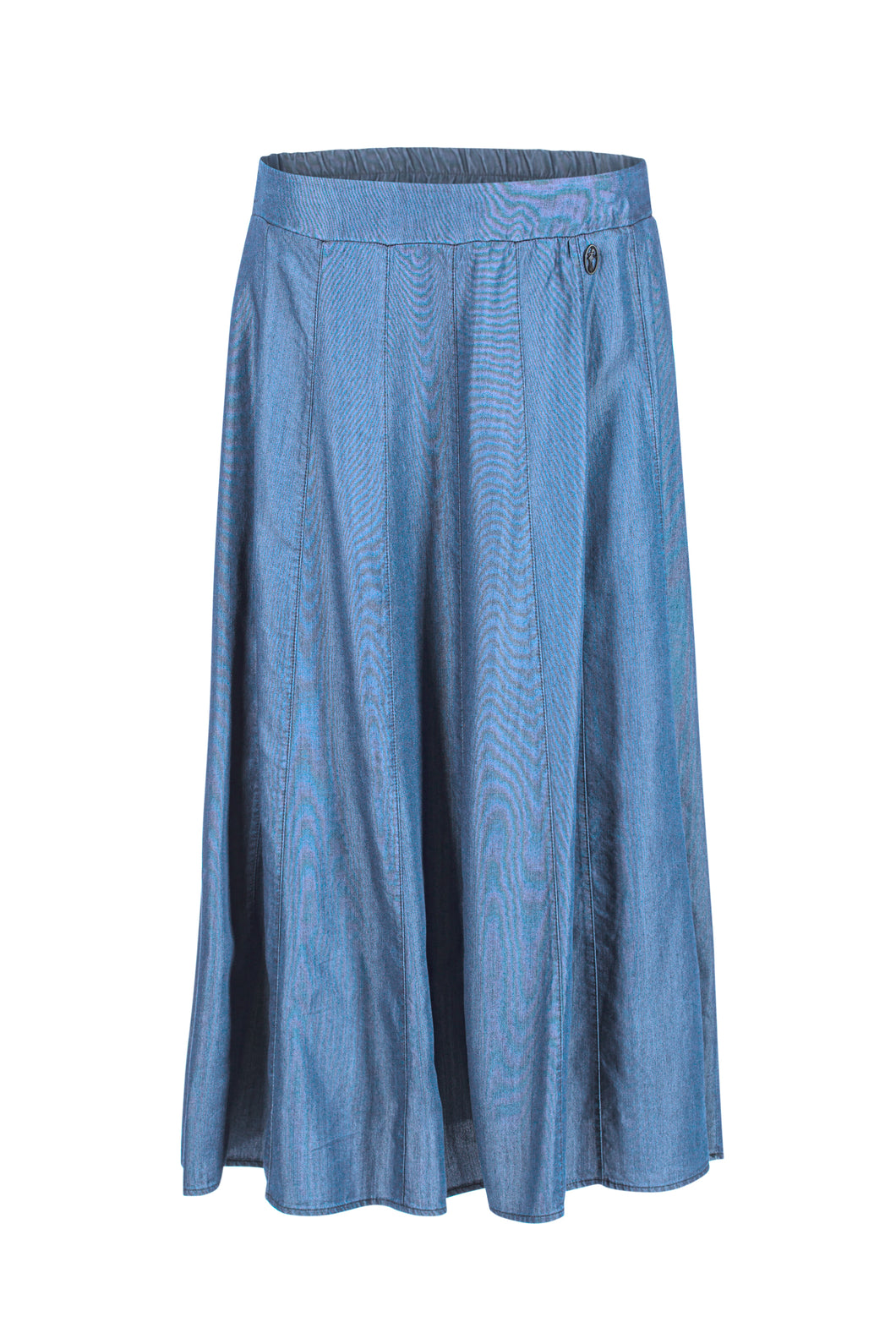 Dame Blanche Rok FULDA 877 Tenden Blue, is een soepel vallende wijde rok.