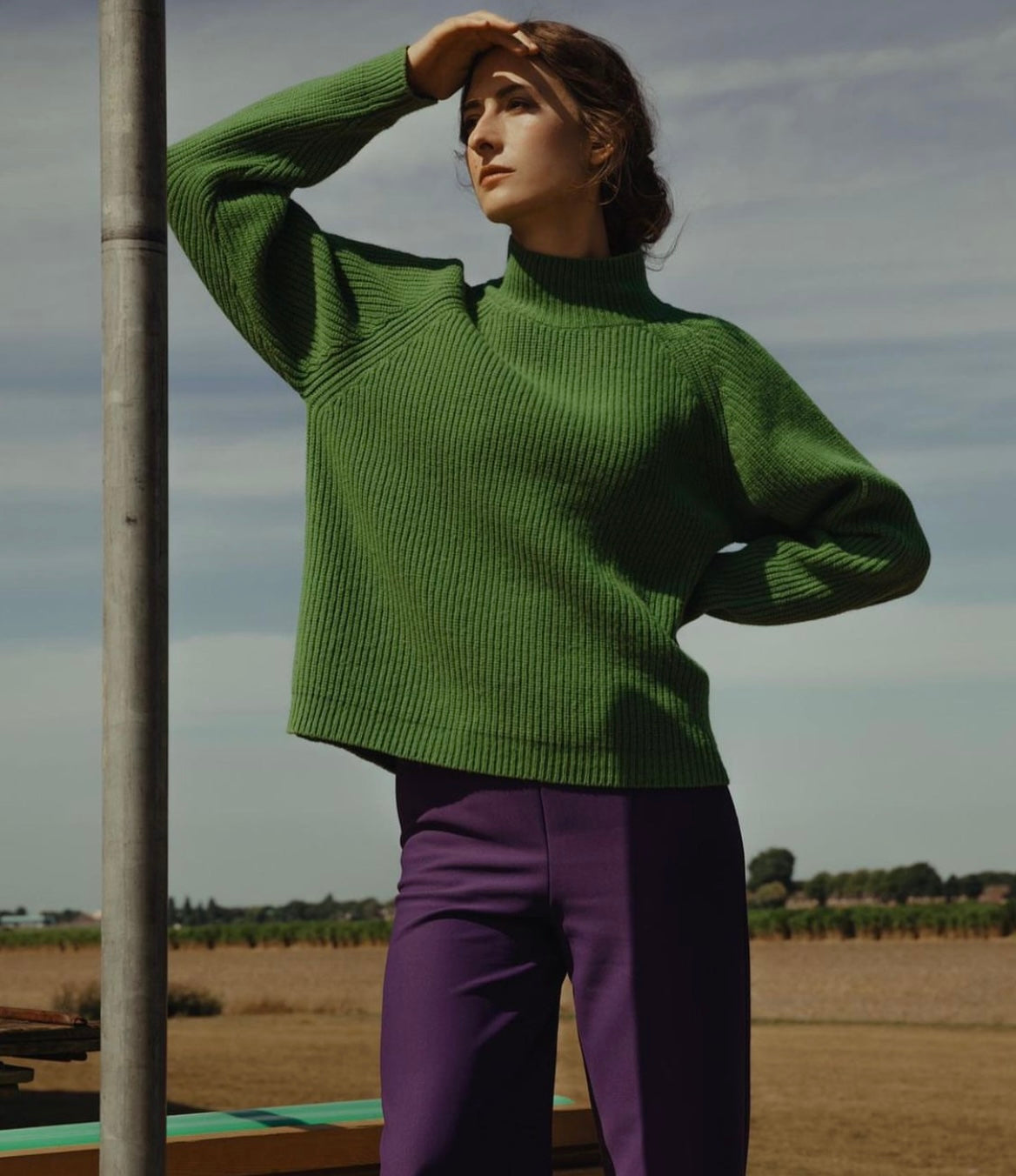 Corel Turtle Pullover Kayla Groen | Yucicoco Dameskleding