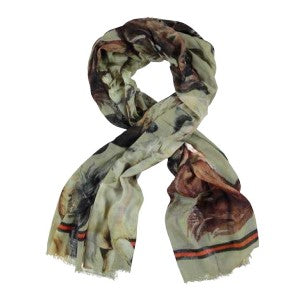 Prachtige sjaal van Moment by Moment in bruin, multicolor. Sjaal item referentie 54.409-21/3187/57 in de kleur 400 Brown uit de Country Romance Collectie. Met deze sjaal ben je helemaal klaar voor het najaar.