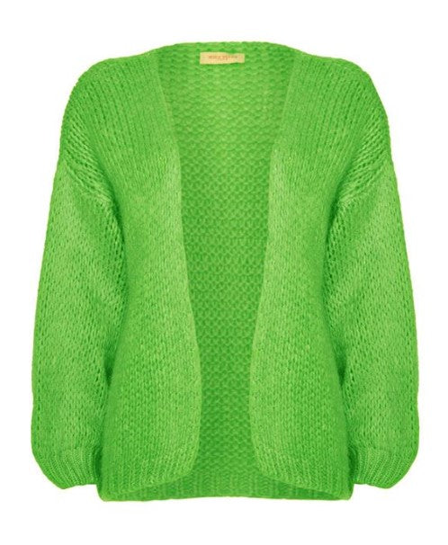 Groen grof gebreid vest van Beauregard, Beau19067 in de kleur groen (PJ500). Vest is in de maat one size en is verkrijgbaar in verschillende kleuren: Marineblauw, Paars, Violet, Wit, Blauw, Geel, Groen.