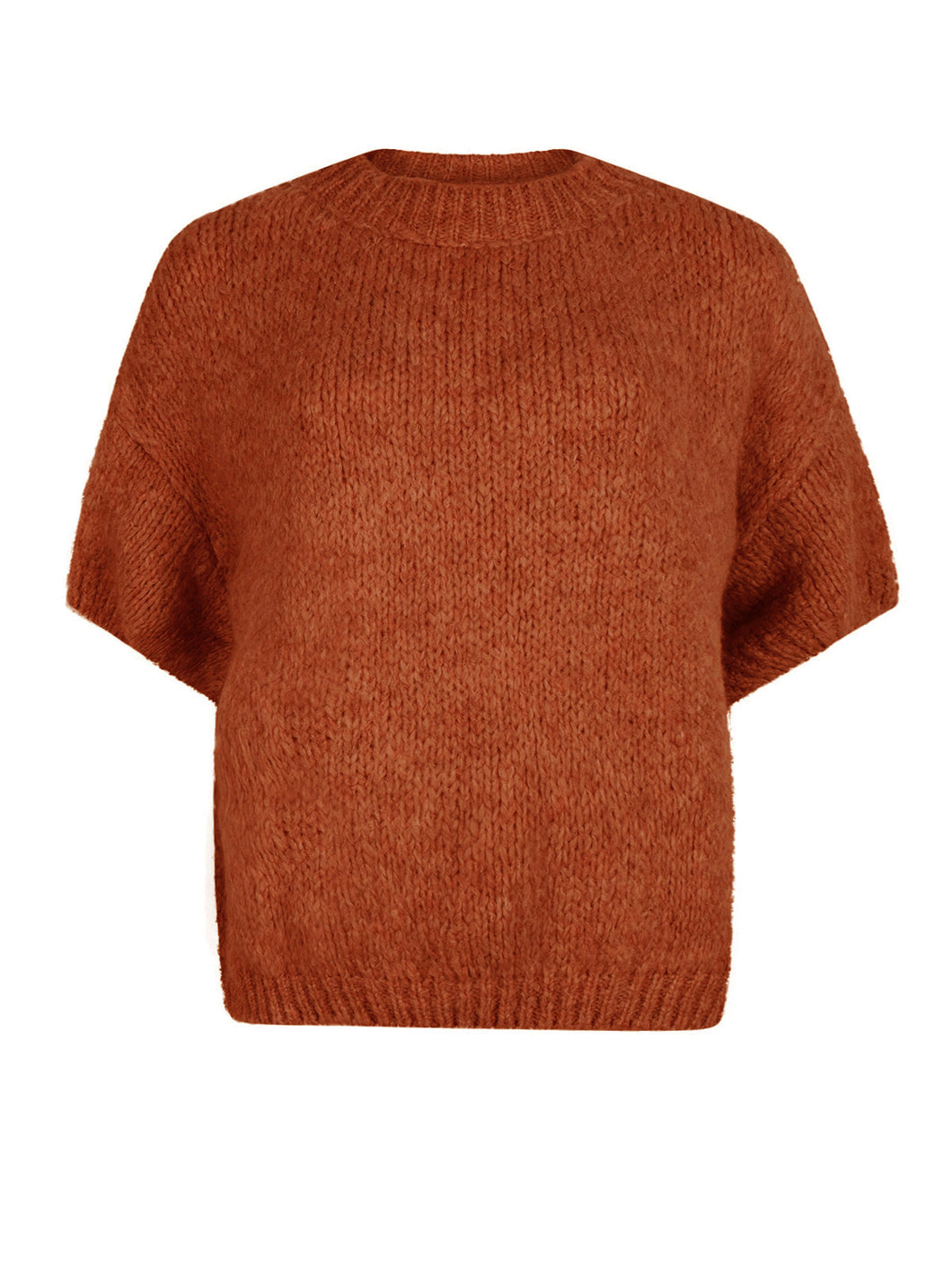 Trui Babe is een gebreide trui met korte mouwen. De trui is verkrijgbaar in één maat, draagbaar voor maat S/M/L. En is verkrijgbaar in verschillende kleuren: beige, lila, brique.